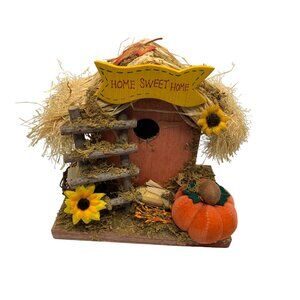 Home Sweet Home Bird Nest Pumpkin Fall 8.5xx8x5 Sunflower Decor Decoration